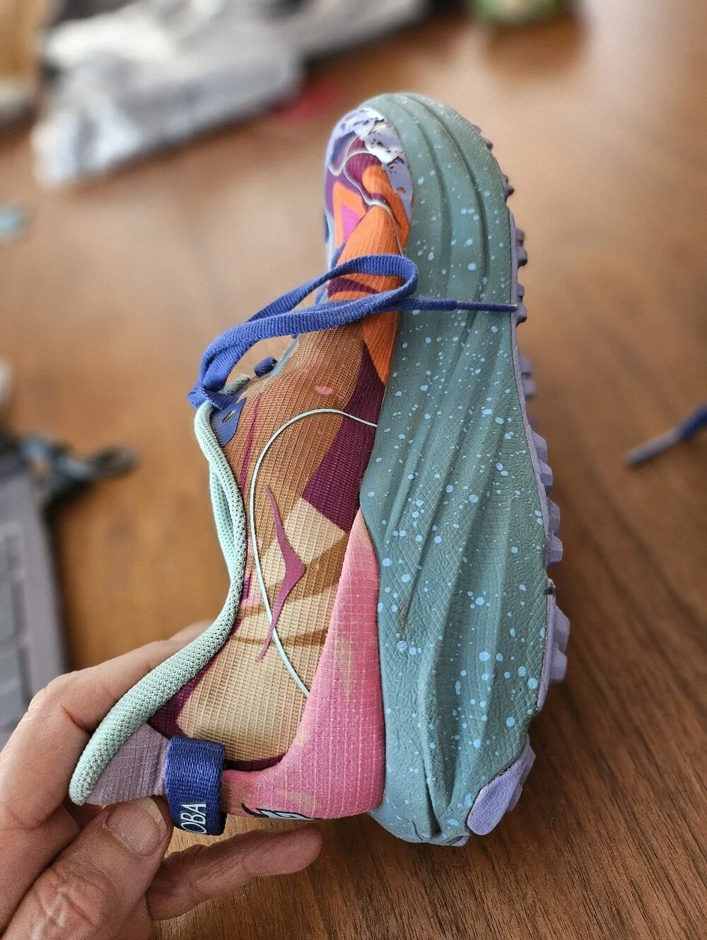 Hoka Speedgoat 6 Studio Proba Sneakers Teal, Orange & Pink, Purple 6MD
