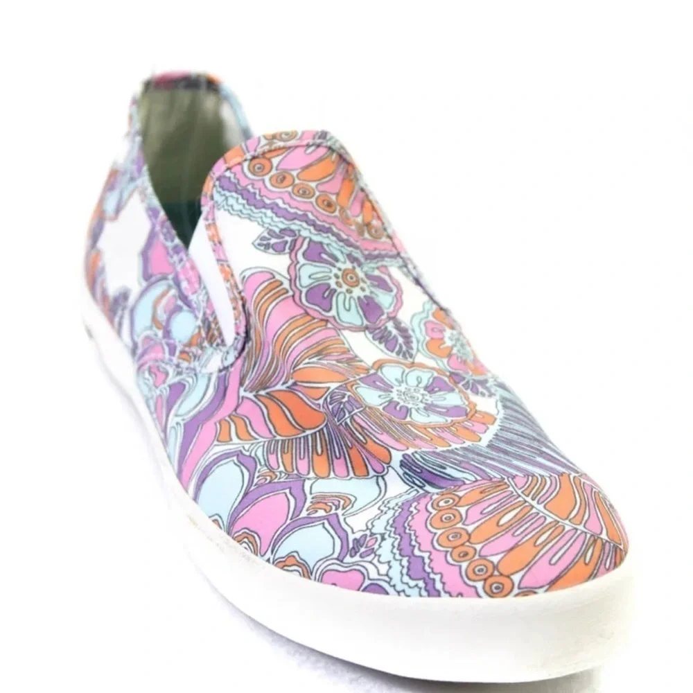 SeaVees Trina Turk Womens Baja Slip On Sneakers Multi Colored Size 6