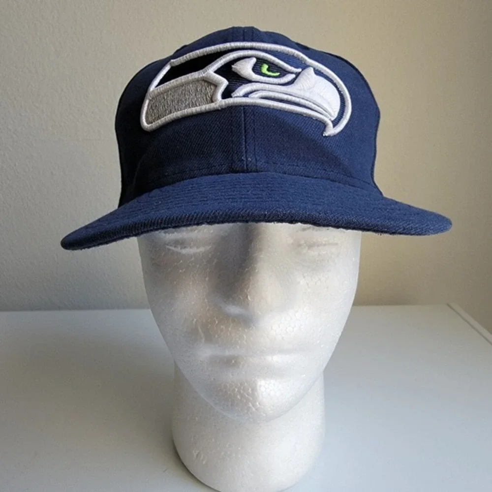 NFL Seattle Seahawks‎ New Era 59fifty Cap Hat Size 7 Polyester Blue