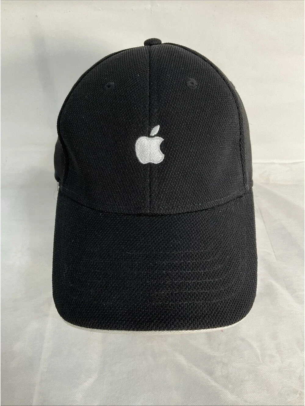 Apple Hat Quake City Caps Unisex OSFM Black Tech Corporate Promo Vintage