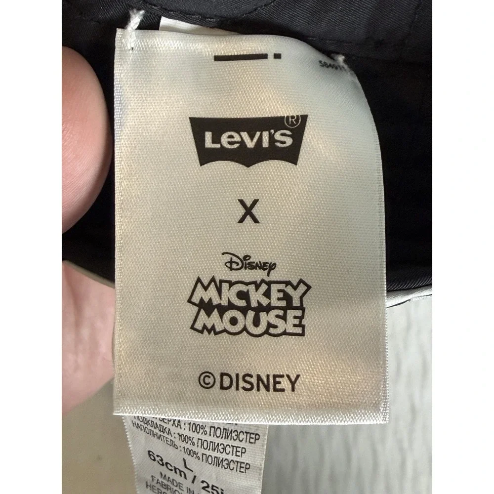 PERFECT MICKEY MOUSE REVERSABLE LEVI'S UNISEX BUCKET HAT, Size X