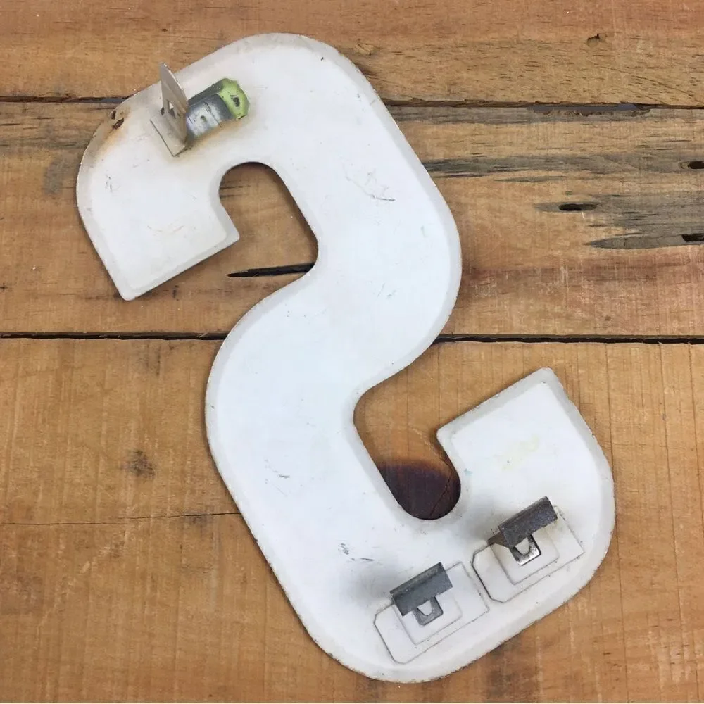 Antique Industrial Metal Marquee Letter “S” Accent Decor