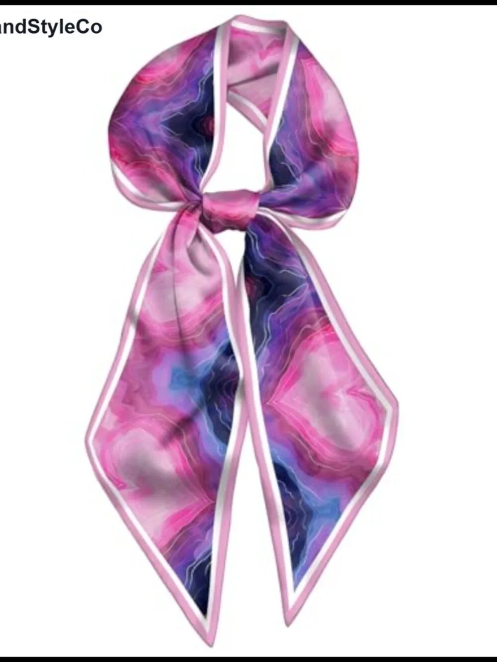 Silk Feeling Satin Scarf Long Thin Fashion Hair Neck Scarf Handbag Decoration