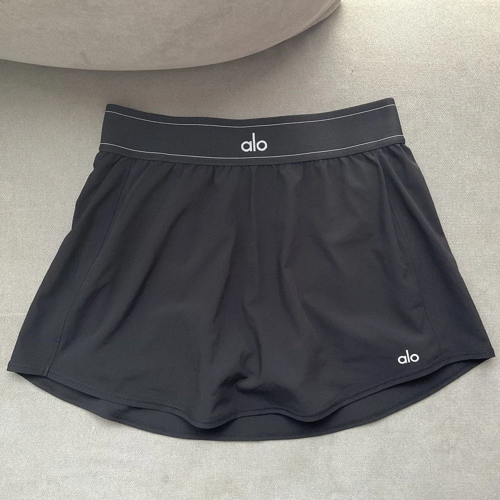 Alo Yoga Match Point Tennis Skirt Black S