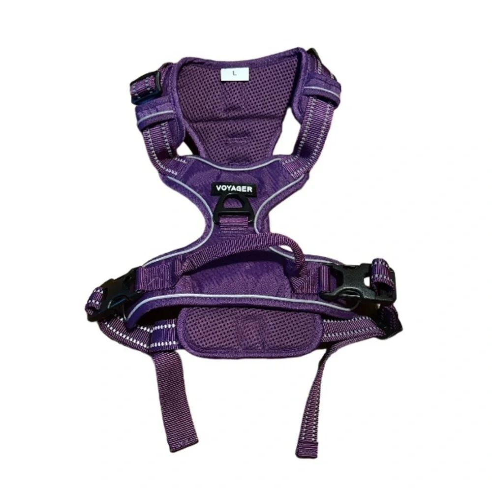Dog harness purple large NEW adjustable