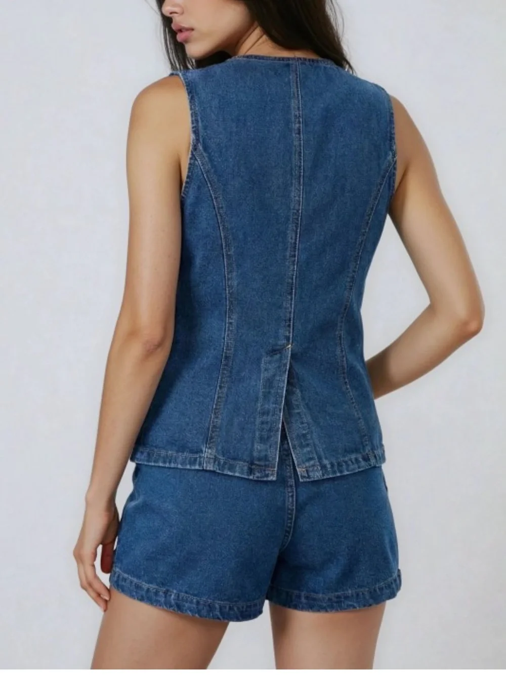 Miss Sparkling sleeveless denim