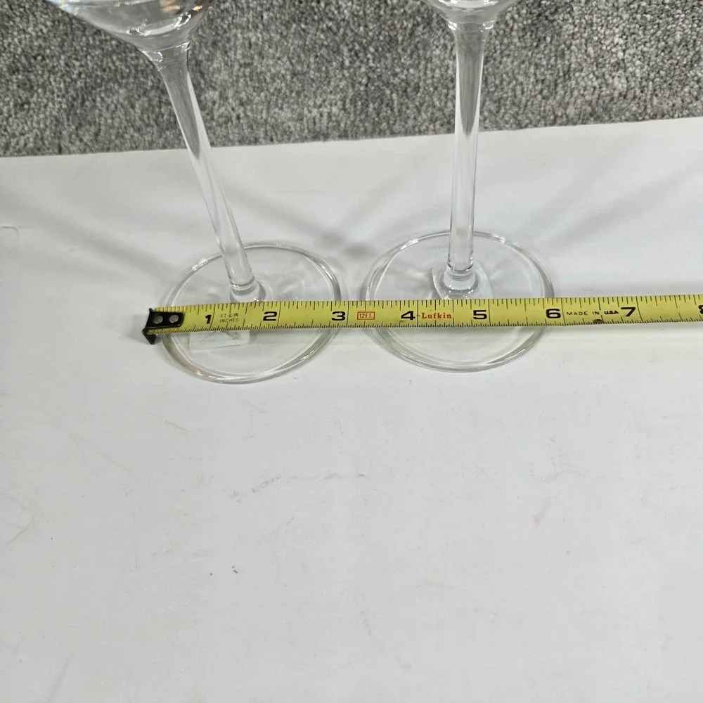 Crate & Barrel Tour Champagne Flutes Clear Glass Set of 2 Made in Germany 8oz‎