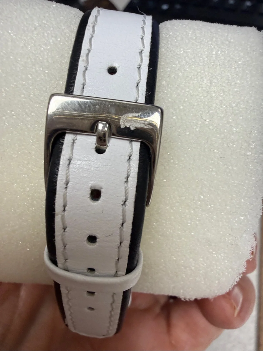 Lacoste clean silver leather