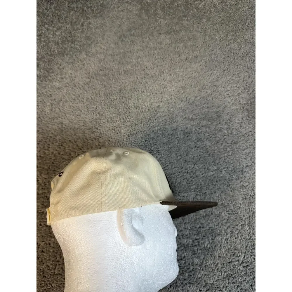 Dunkin Hat Cap Snap Back Mens One Size Beige Twill Brown Visor EST 1950