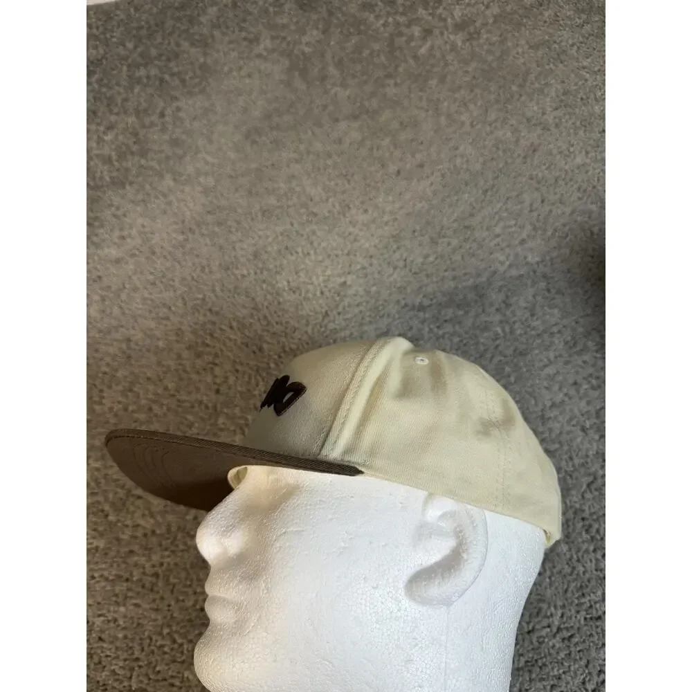 Dunkin Hat Cap Snap Back Mens One Size Beige Twill Brown Visor EST 1950