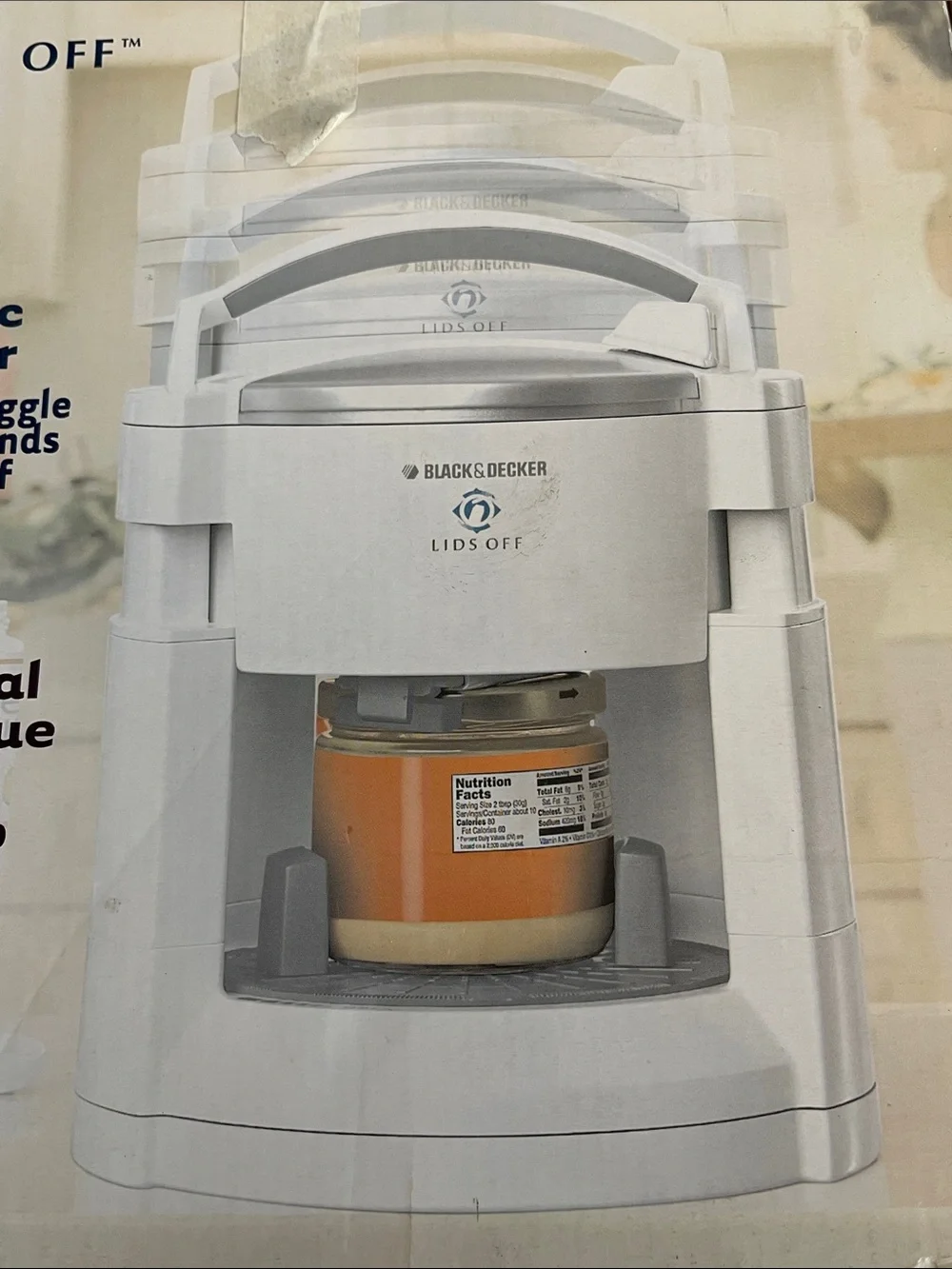 Black & Decker Lids Off Automatic Jar Opener JW200 White New Open Box Electric