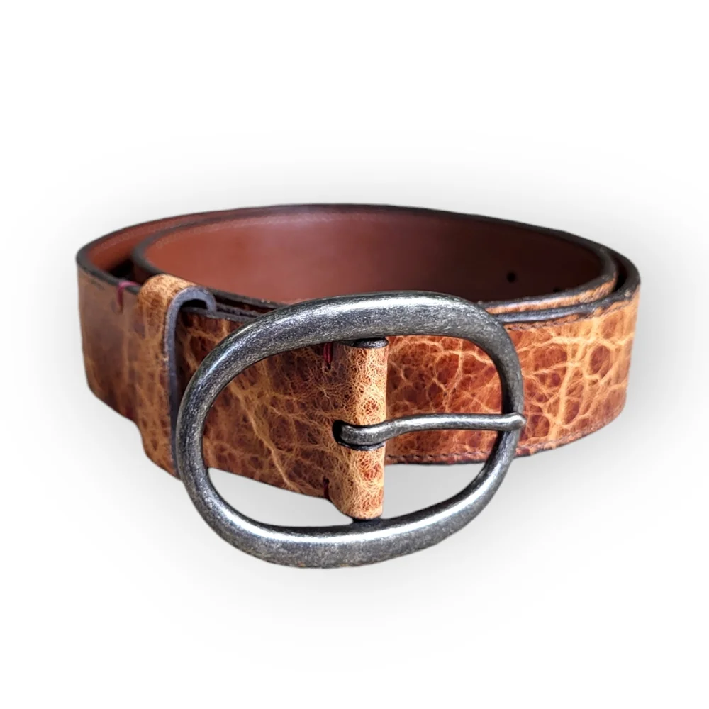 TORINO European Tanned Cowhide Leather Belt in Brown 34