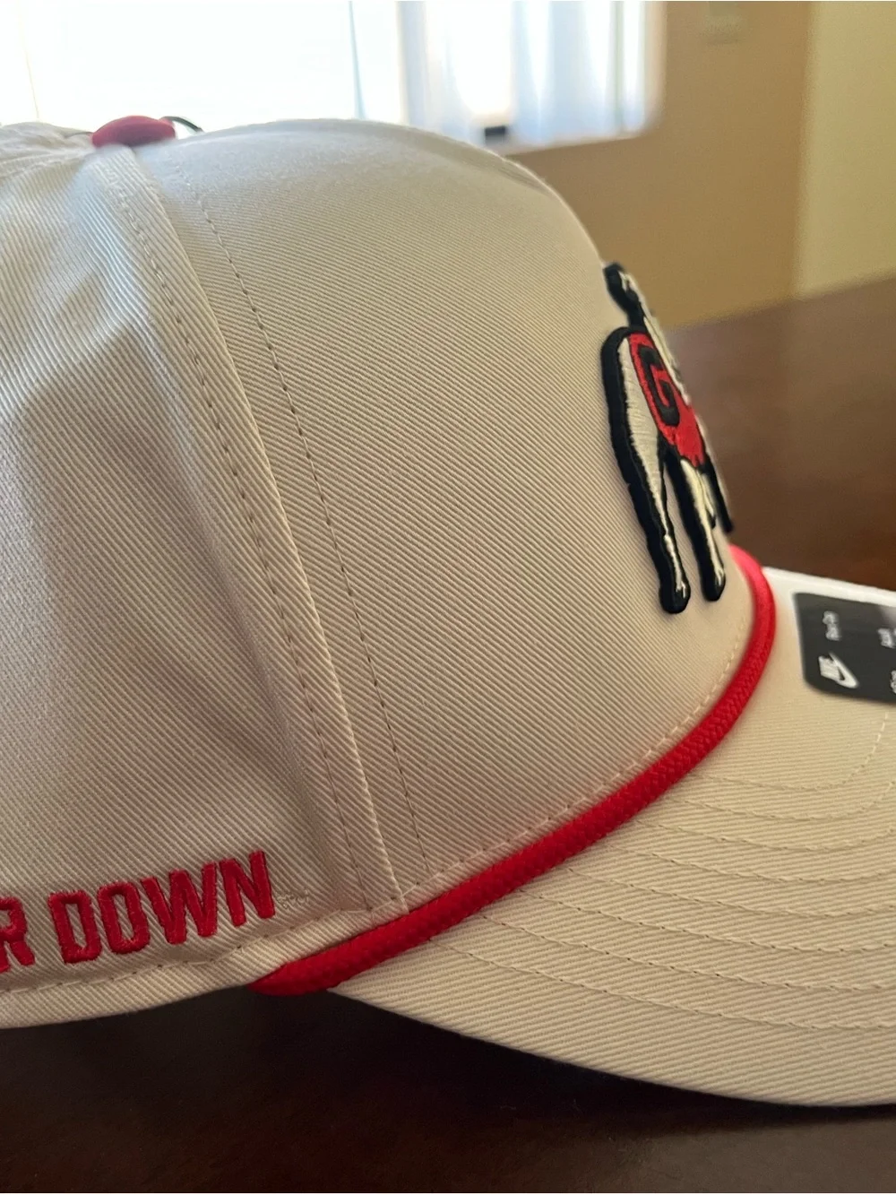 Nike Georgia Bulldogs Rise Cap Veg Rope Hat Adjustable SnapBack Cream Red NWT