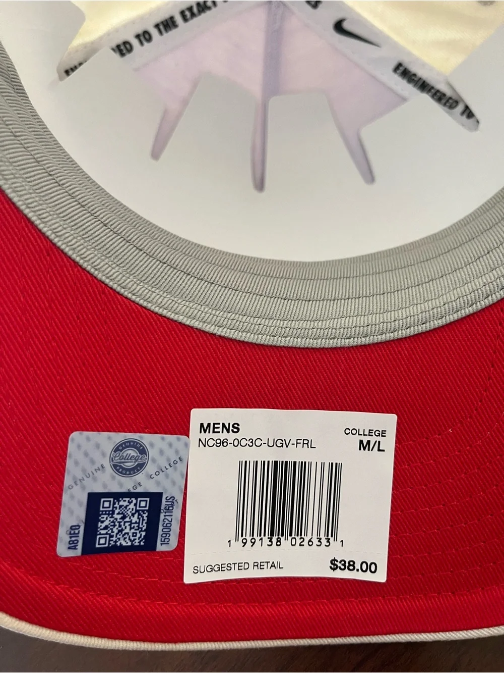 Nike Georgia Bulldogs Rise Cap Veg Rope Hat Adjustable SnapBack Cream Red NWT