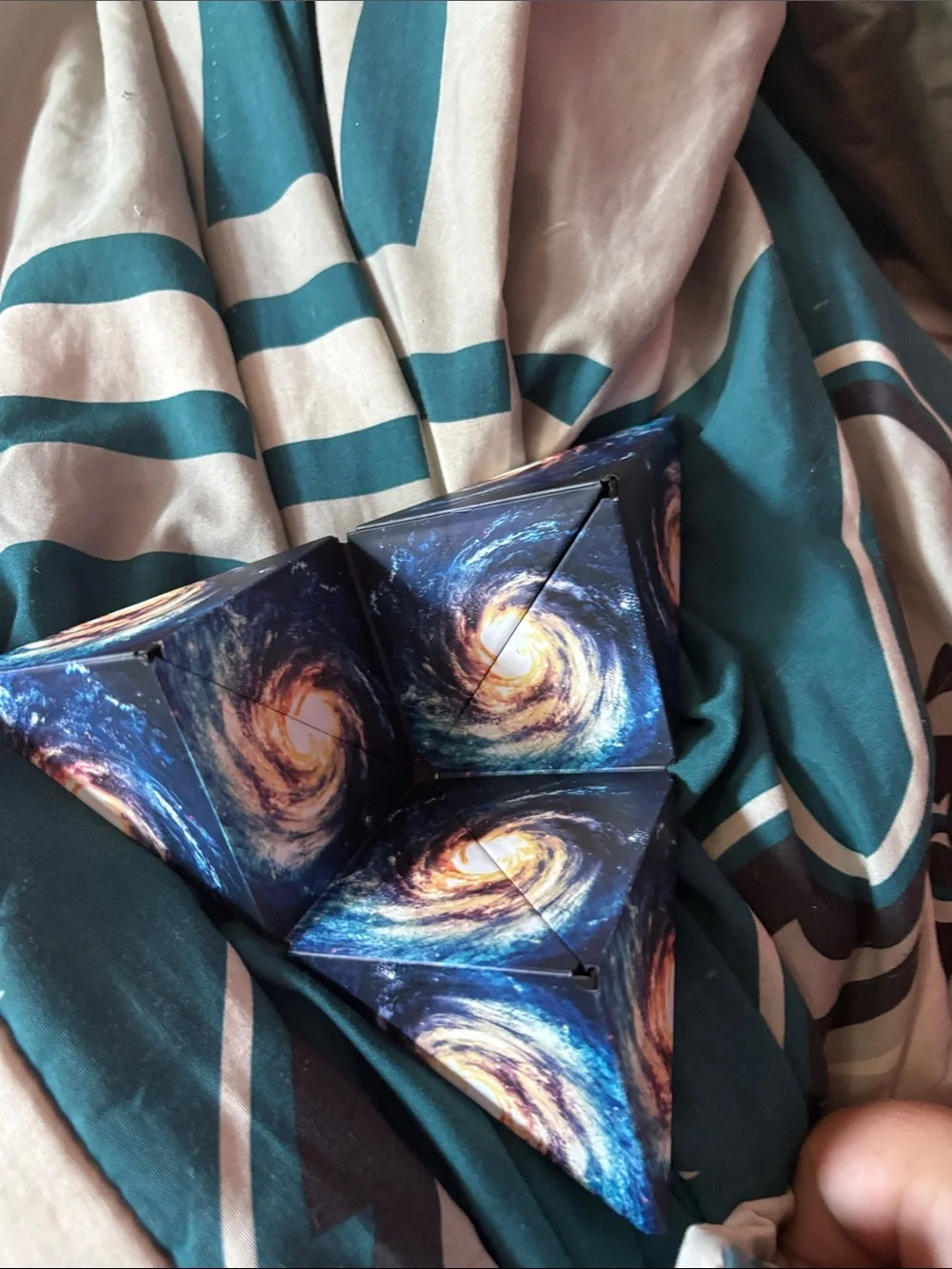 Galaxy Swirl Decorative Pyramid Set - Teal Blue - etc makes 72 shapes