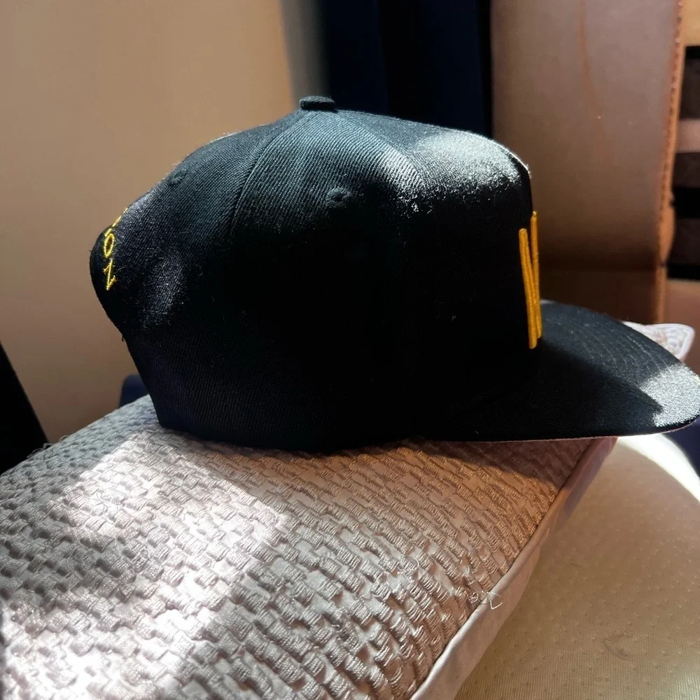Hamilton Black Cap with Yellow Embroidery