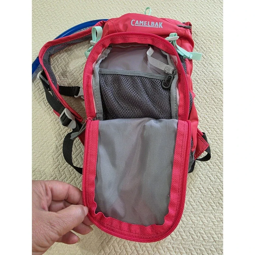CamelBak Mini M.U.L.E. Kids Hydration Pack Pink Blue 1.5L Cargo