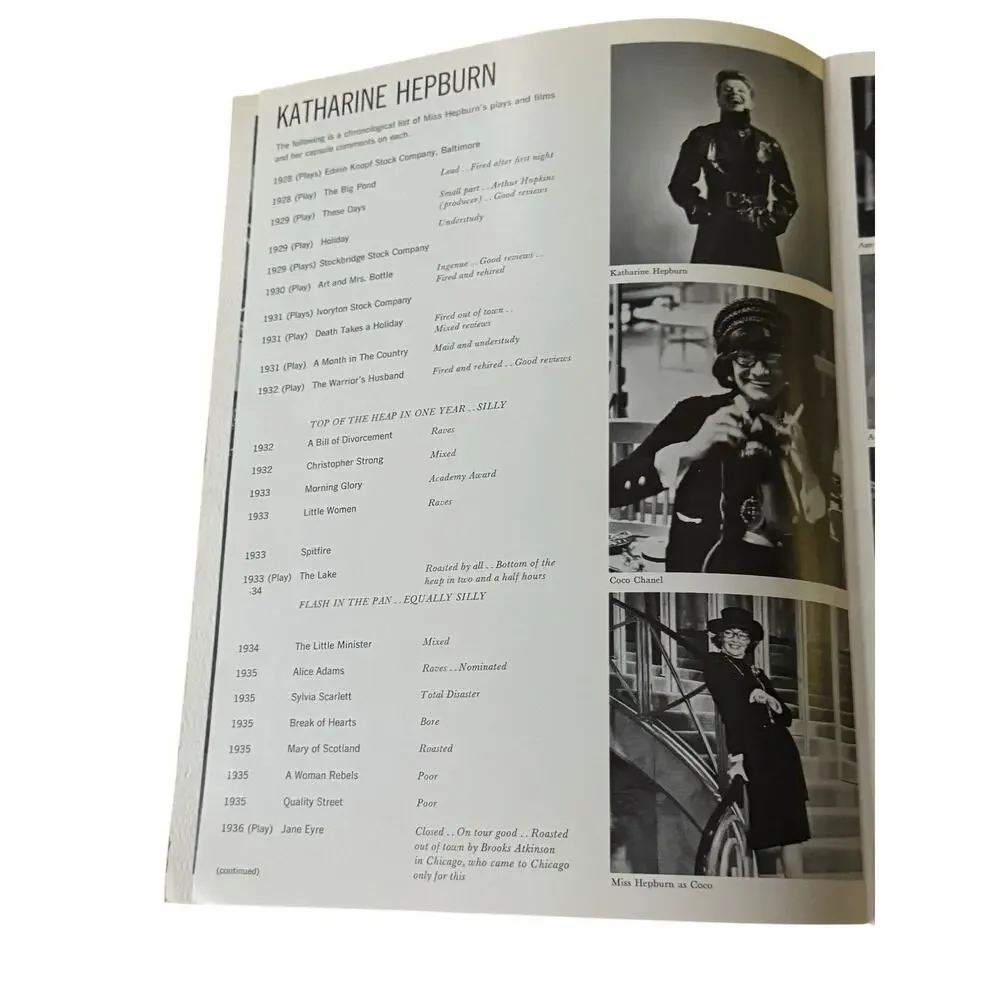 Katharine Hepburn some general