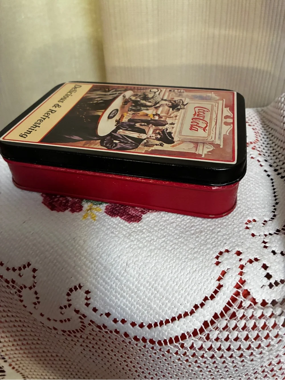 Coca Cola Retro Illustration Empty Tin Metal