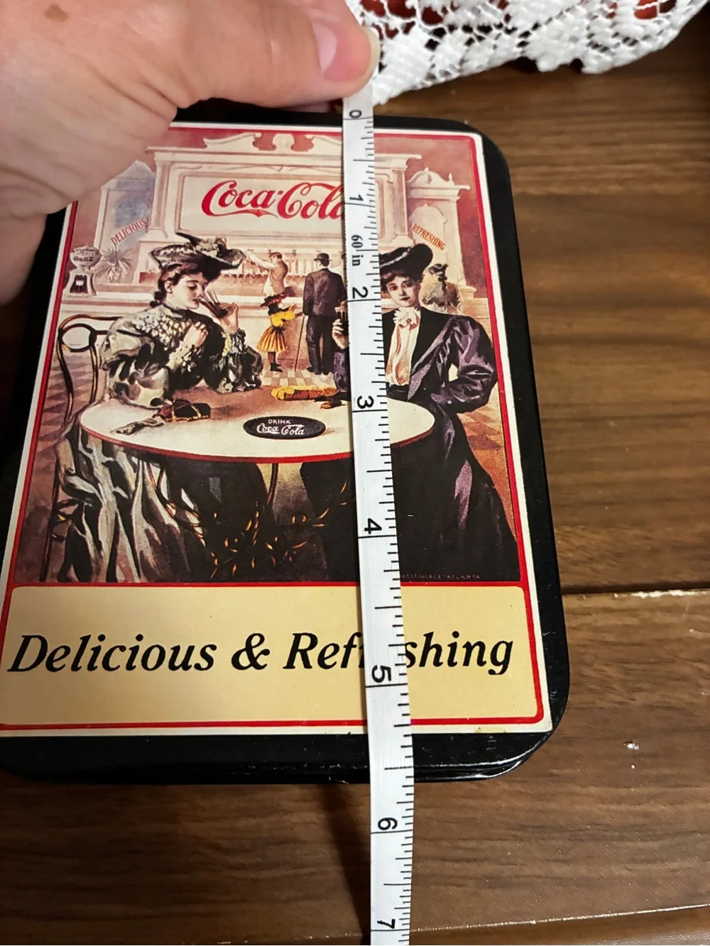 Coca Cola Retro Illustration Empty Tin Metal