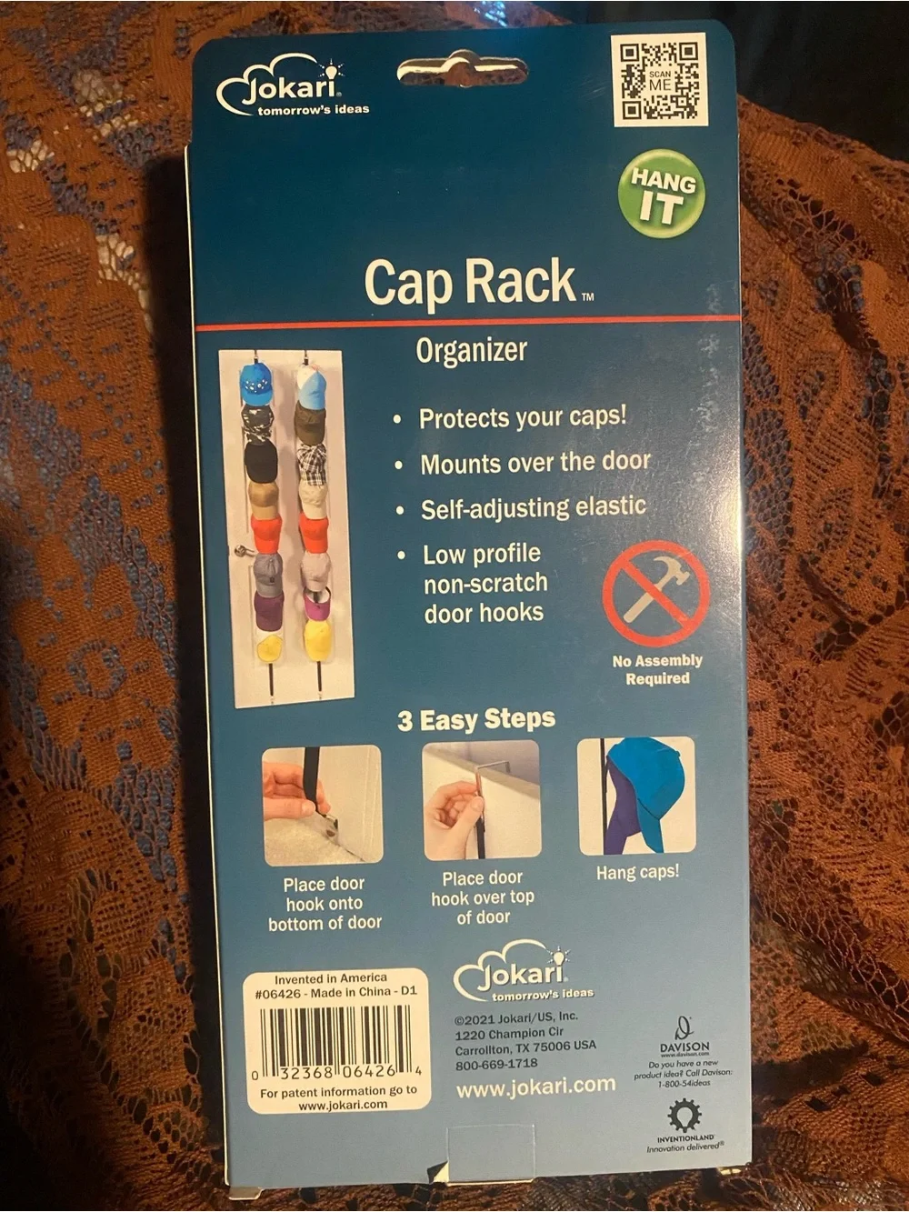 Cap Rack Organizer- 32 Hat Capacity!