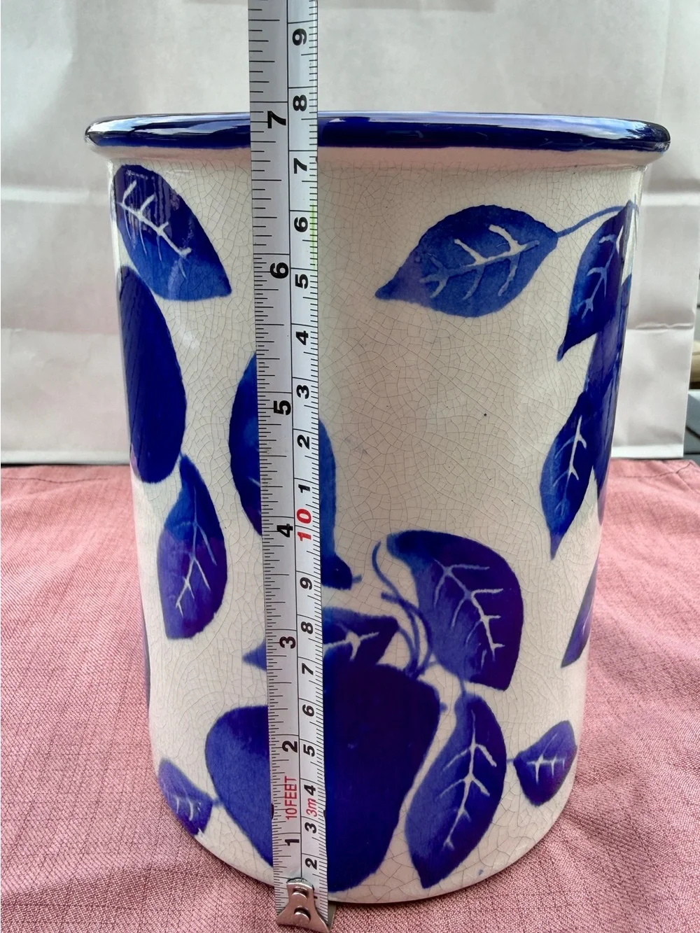 Crate&Barrel trim crackle blue