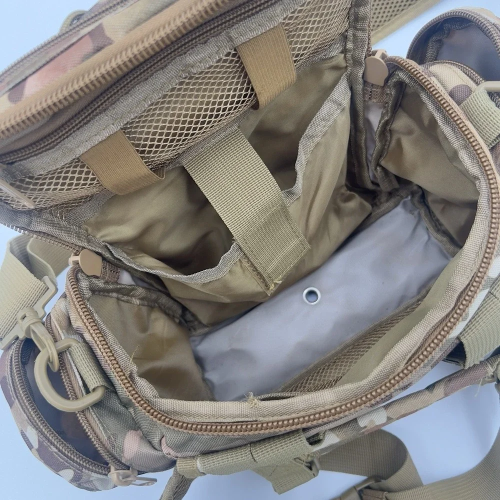 Multicam Fishing Tackle Bag Sling Shoulder Pack MOLLE Organizer Camo Gear