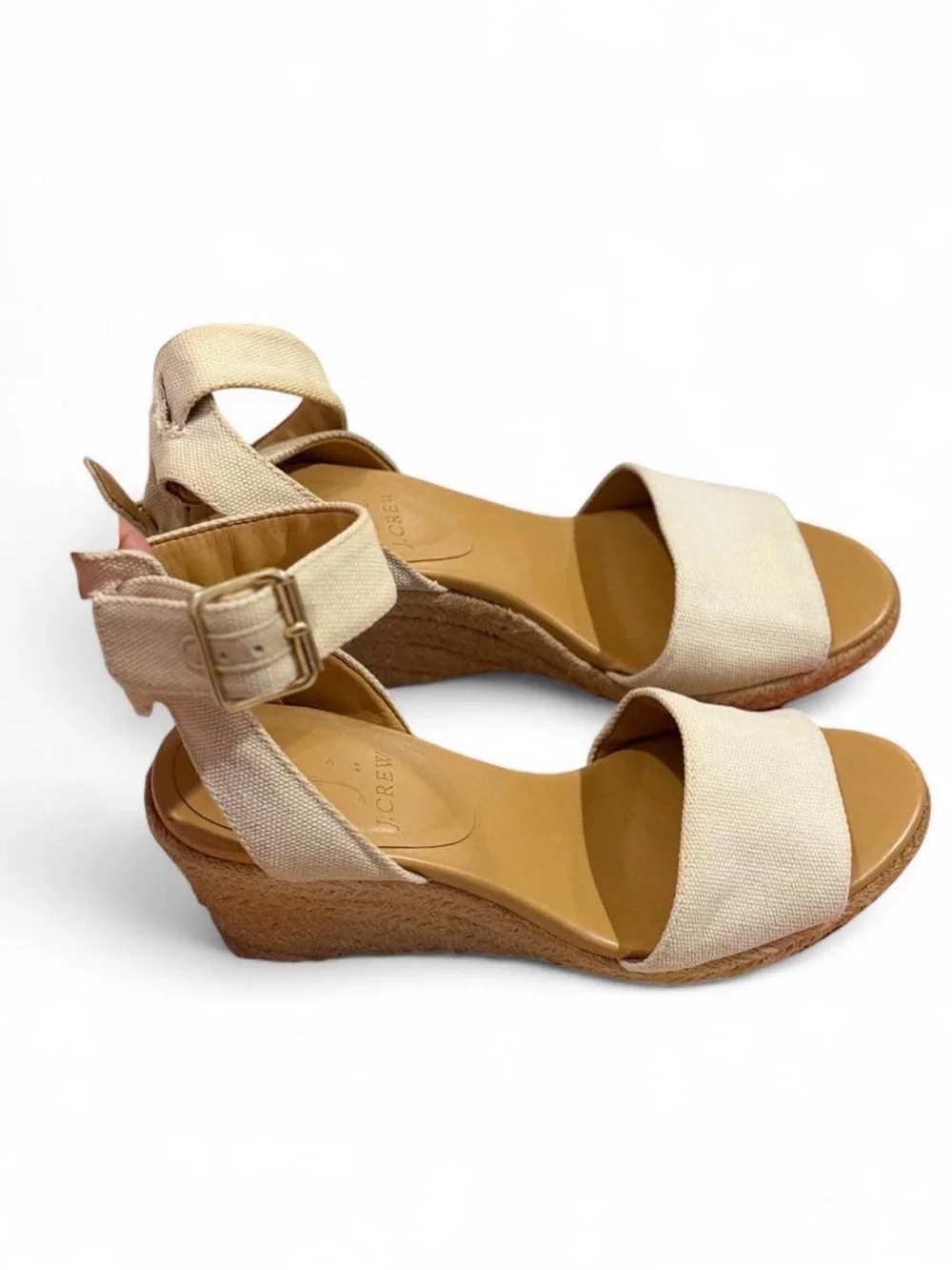 J. Crew cream canvas