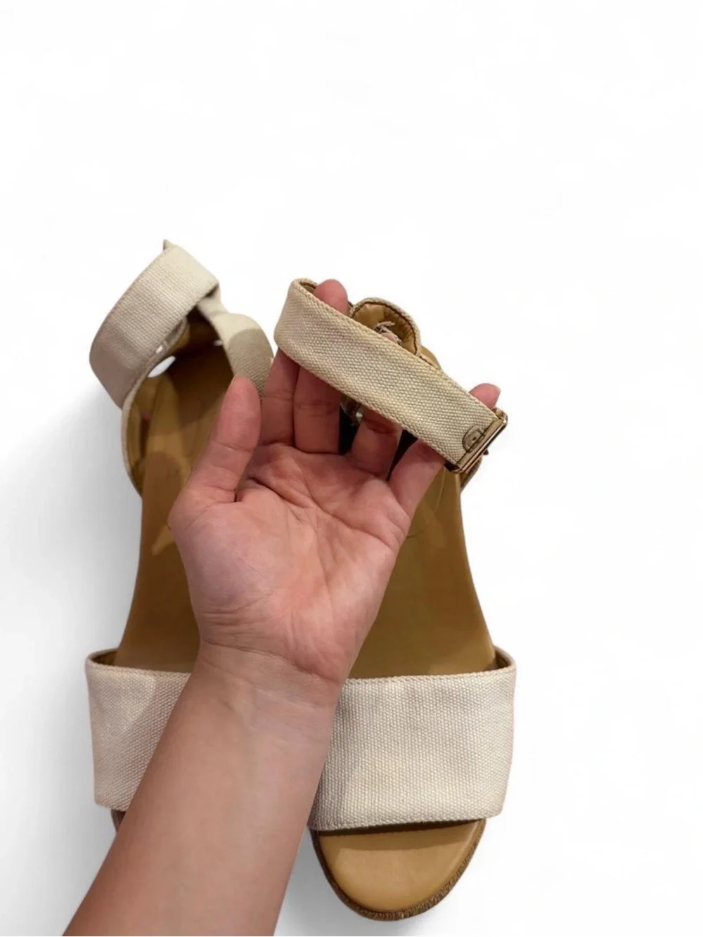 J. Crew cream canvas