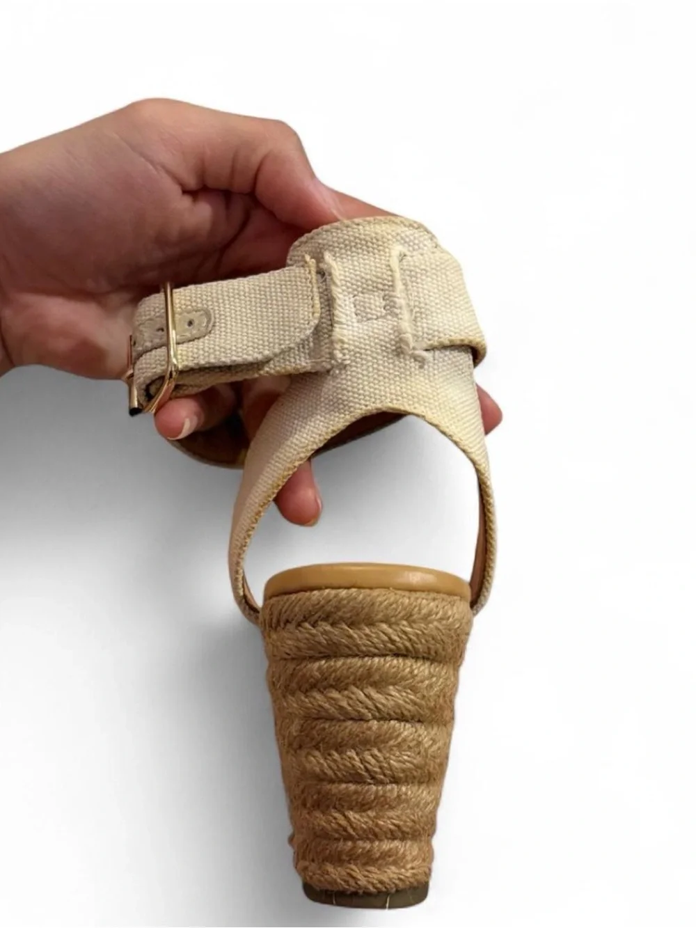 J. Crew cream canvas