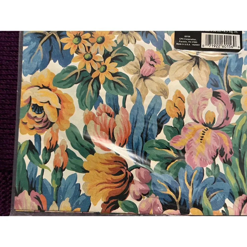 Artfaire wrapping paper floral pastel 1980s