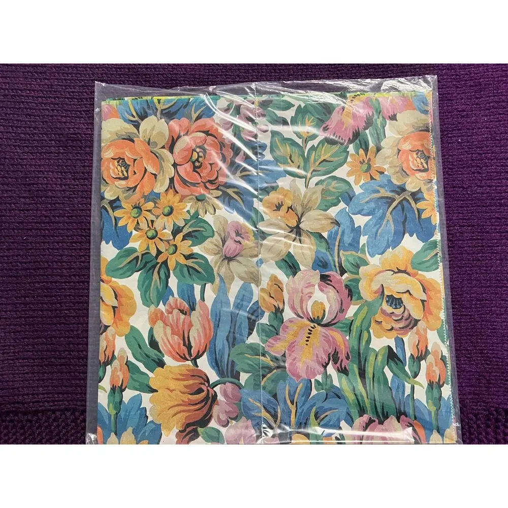 Artfaire wrapping paper floral pastel 1980s