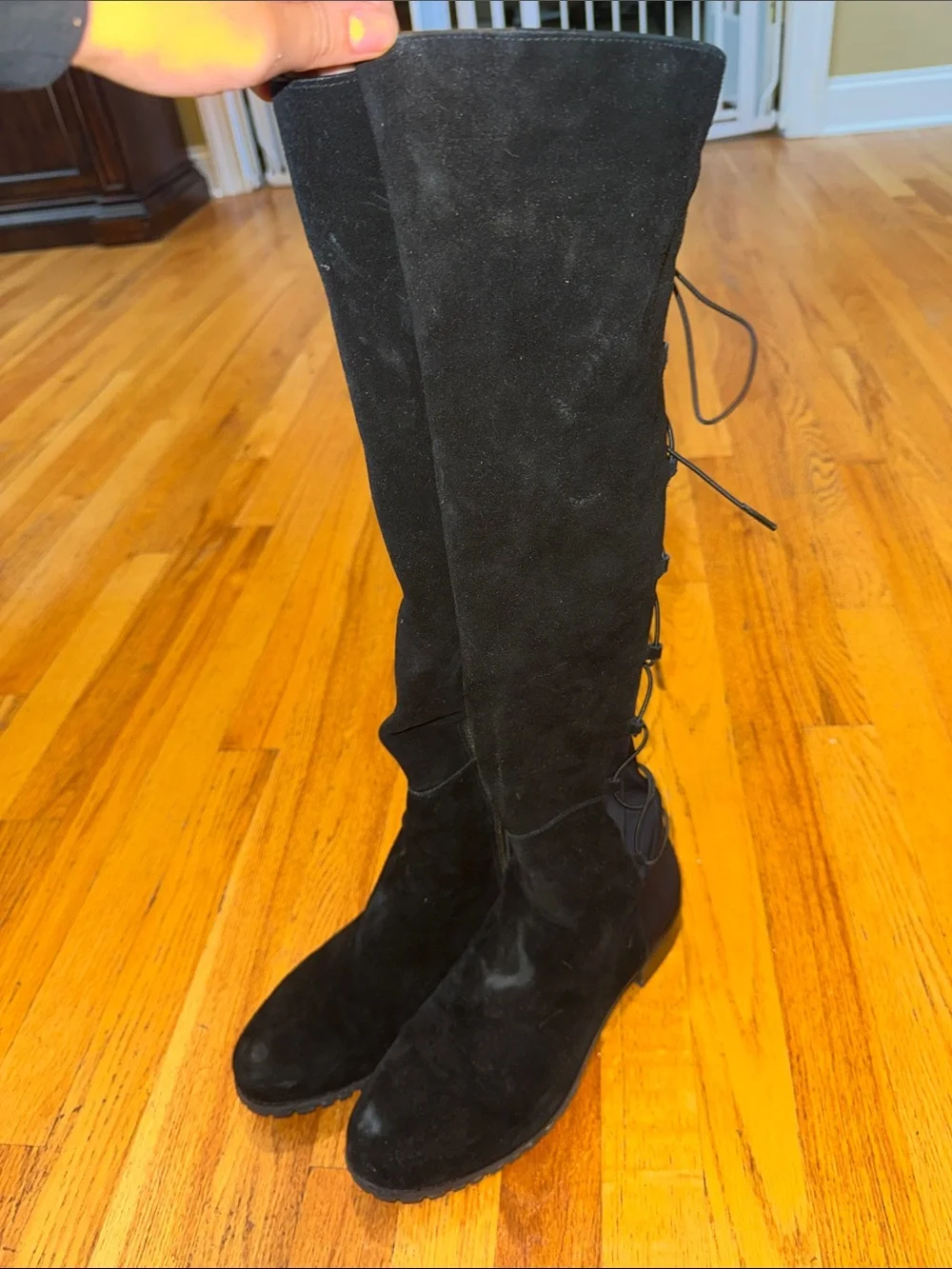 Michael Kors Black Over-the-Knee Suede Boots