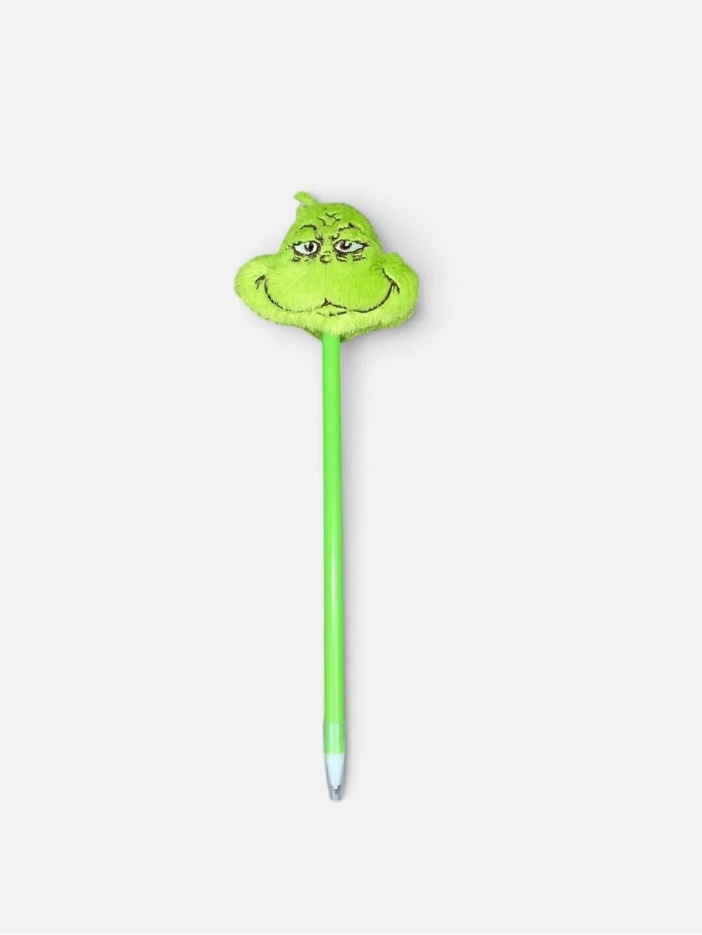 Plush Green Grinch-Inspired Fuzzy Pens
