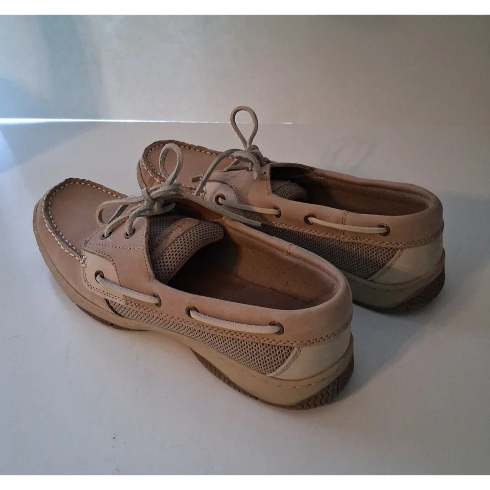 Highland Creek Chesapeake Men's Boat Shoes Loafers Size 10M Tan Leather NICE!