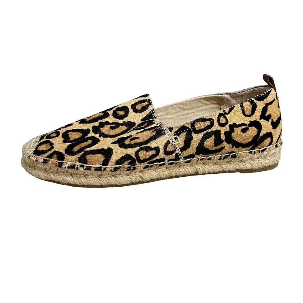 Sam Edelman Flats Size 9M Khloe Leopard Print‎ Calf Hair Slip On Espadrilles