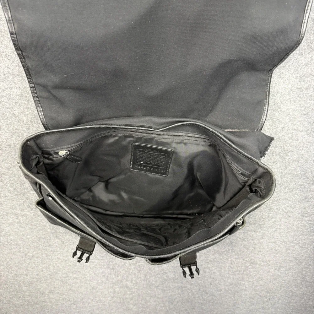 Coach Black Nylon Leather Messenger Bag Briefcase Laptop Bag 6410 Mens‎ Womens