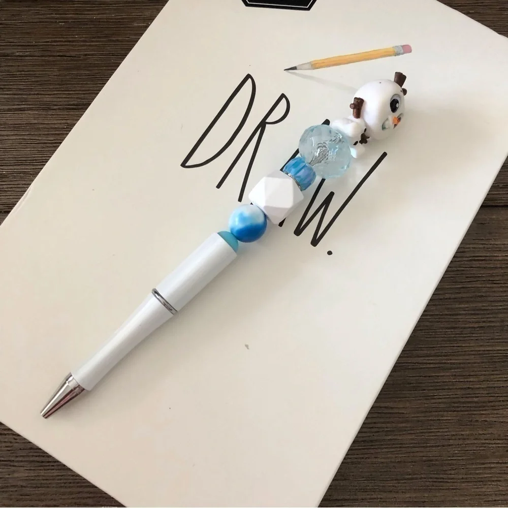 Disney Doorables: Frozen: Olaf handmade beaded pen