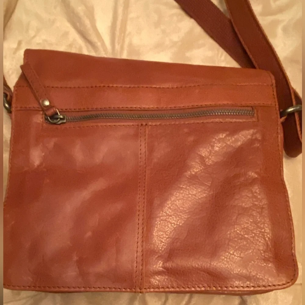 Spikes&Sparrow Unisex Messanger Stlye Flap Bag Crossbody Bag Brown Leather