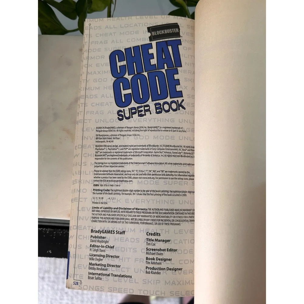 BradyGames cheat code