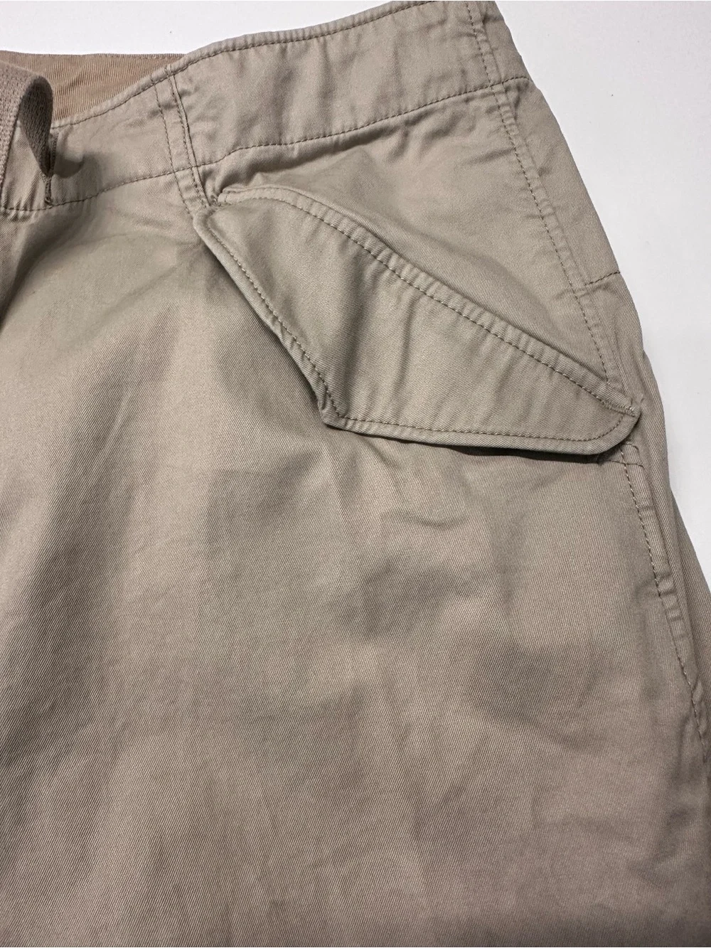 Men's Vintage Summer 2010 Casual Drawstring Essential Chino Pants - Beige