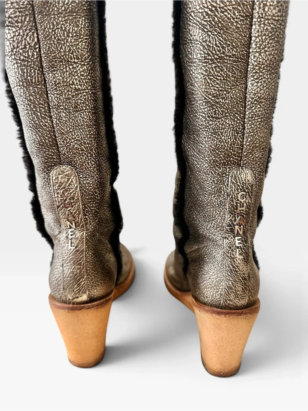 CHANEL distressed scrunched