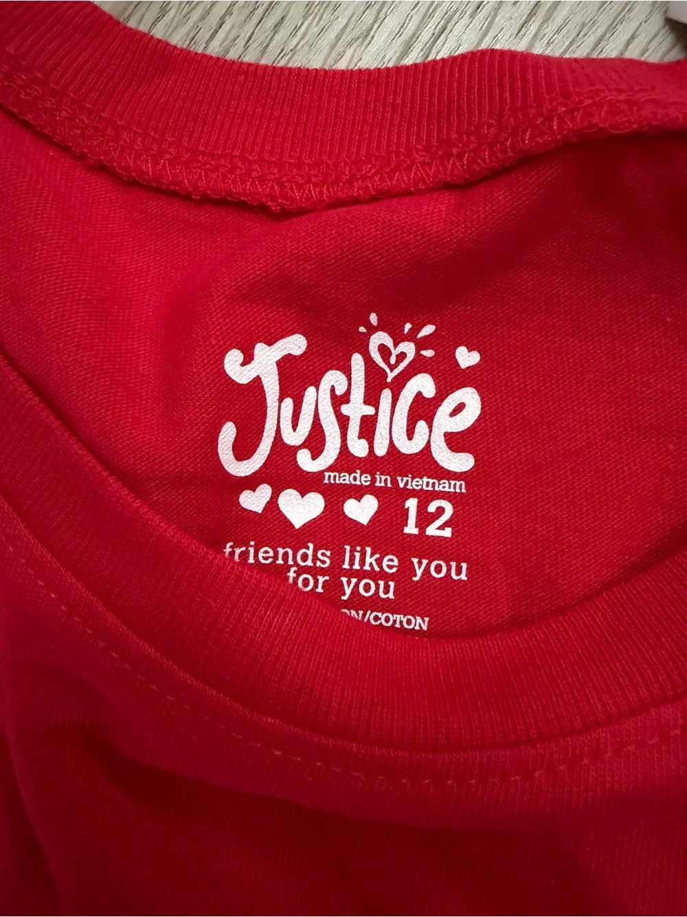 Justice bright red