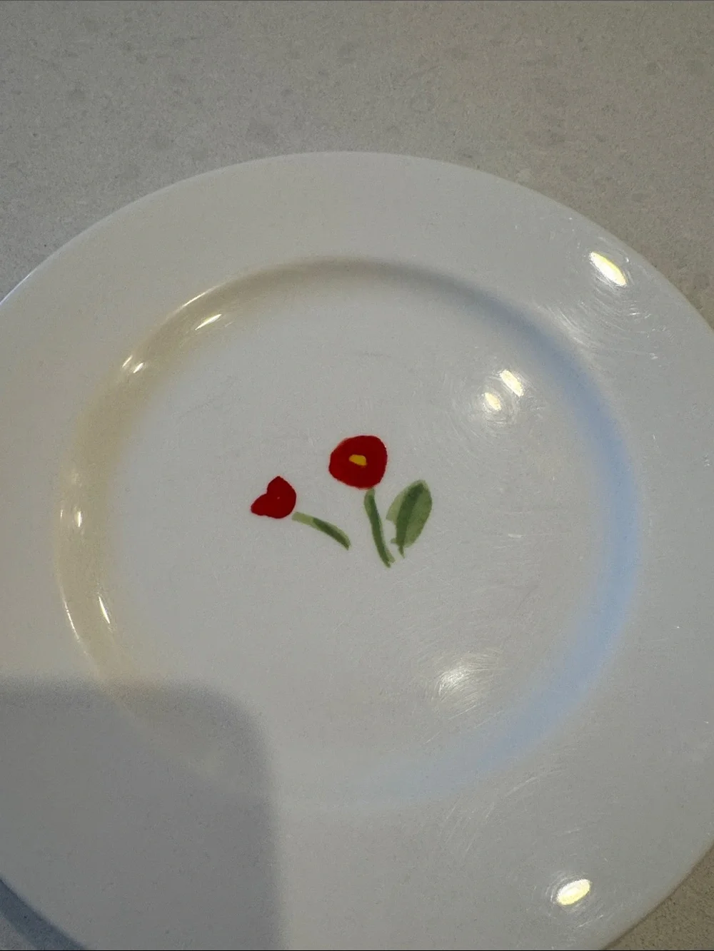 Crate&Barrel dessert ceramic green