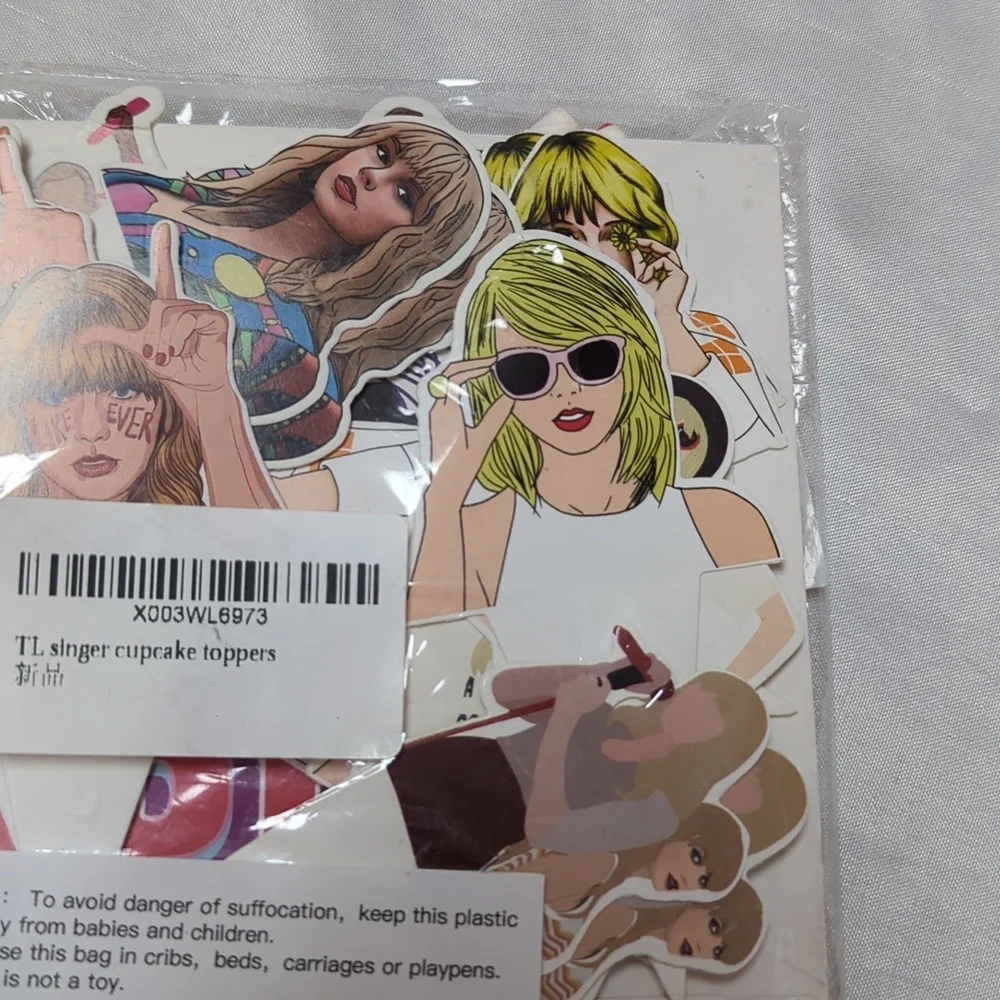 Taylor Swift Cardboard Cut Out Cardboard Cupcake Toppers 25 Pieces