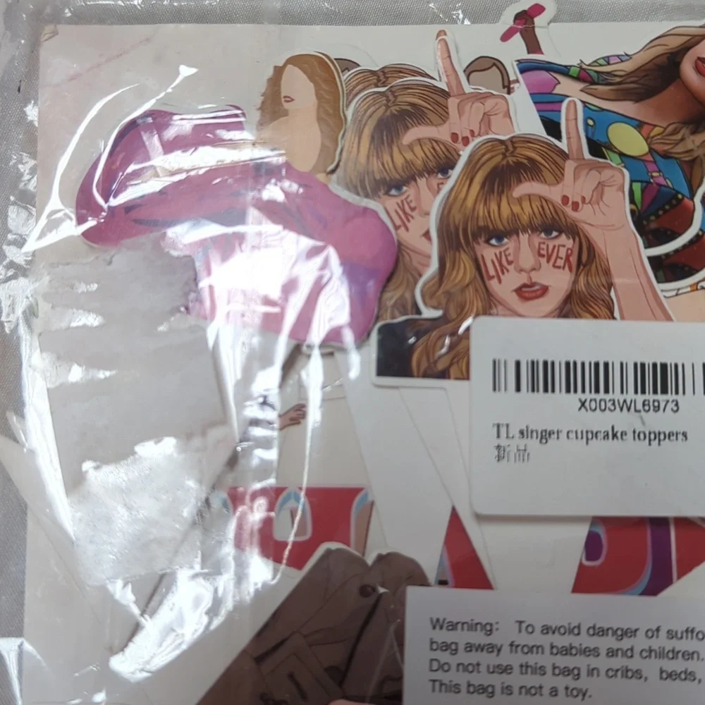 Taylor Swift Cardboard Cut Out Cardboard Cupcake Toppers 25 Pieces