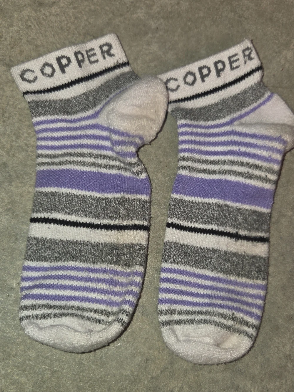 COPPER Lavender & Gray Athletic Crew Socks for Men