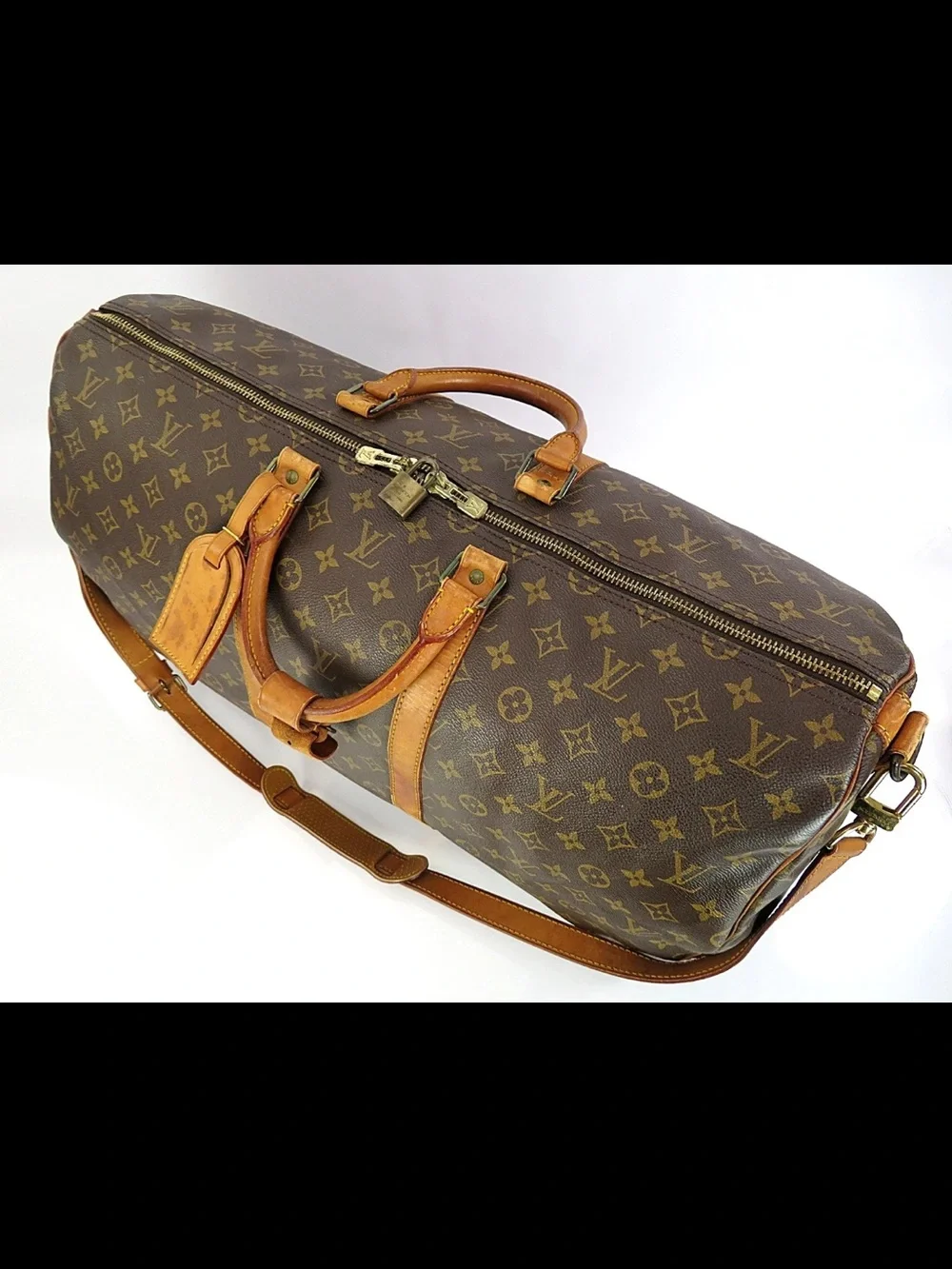 Louis Vuitton tan duffel