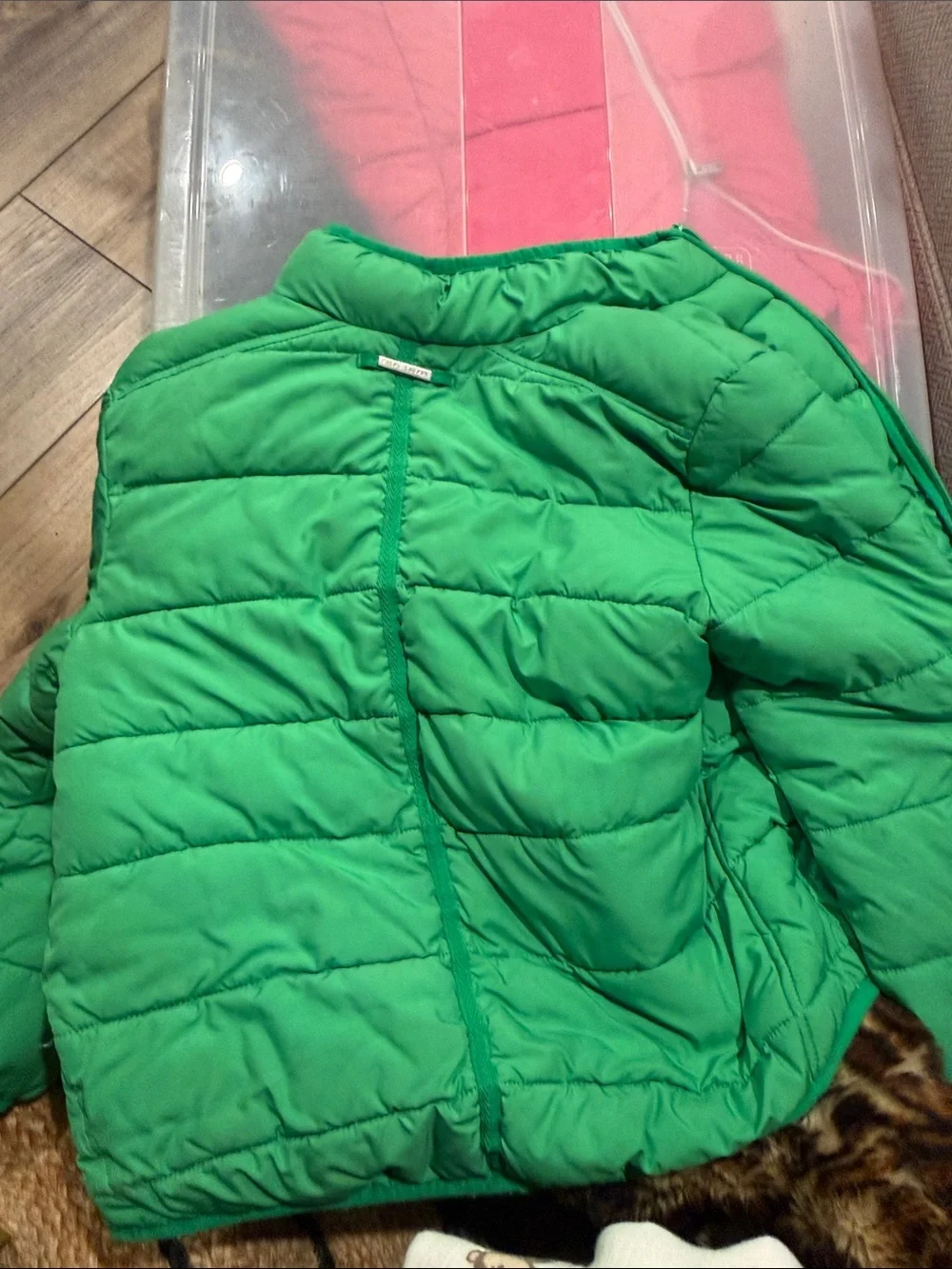 Ralph Lauren Bright Green Quilted Puffer Jacket
