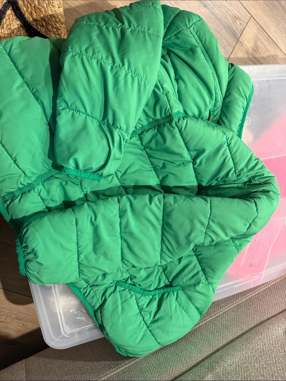 Ralph Lauren Bright Green Quilted Puffer Jacket